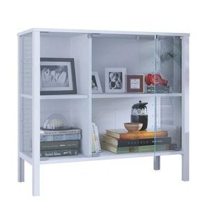 VCM Glasvitrine Jensol Sideboard in Weiß mit ESG-Sicherheitsglas, B/T/H: 80 x 35 x 87 cm