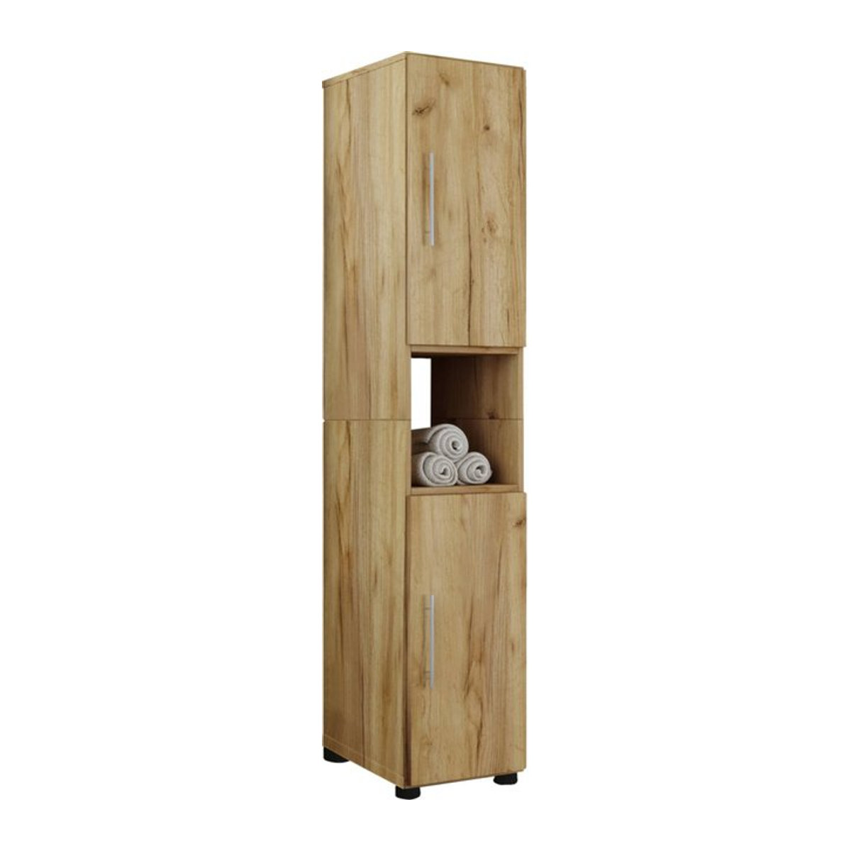 VCM Hochschrank Flandu in Eiche Honig, Beige oder Eiche Natur, B/H/T: 31 x 160 x 30 cm oder 32 cm - Bild 2