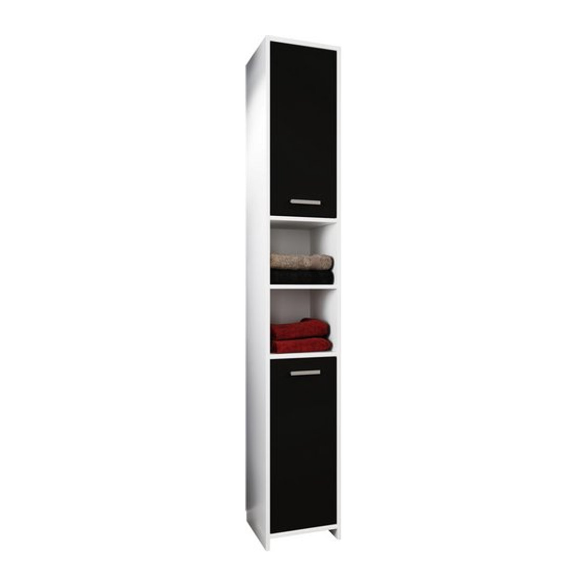 VCM Hochschrank Zalo modern in Schwarz/Weiß, B/H/T: 30 x 180 x 30 cm - Bild 1
