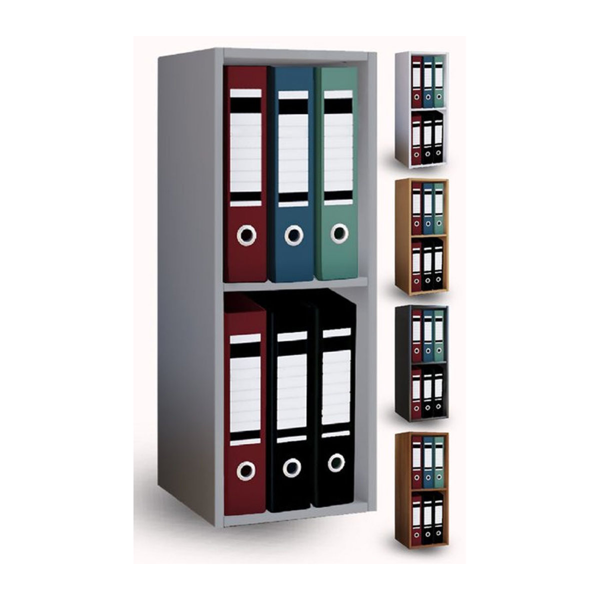 VCM Holzregal als platzsparender Aktenschrank und freistehendes Büroregal, H x B x T: 72 x 34 x 30 cm - Bild 1