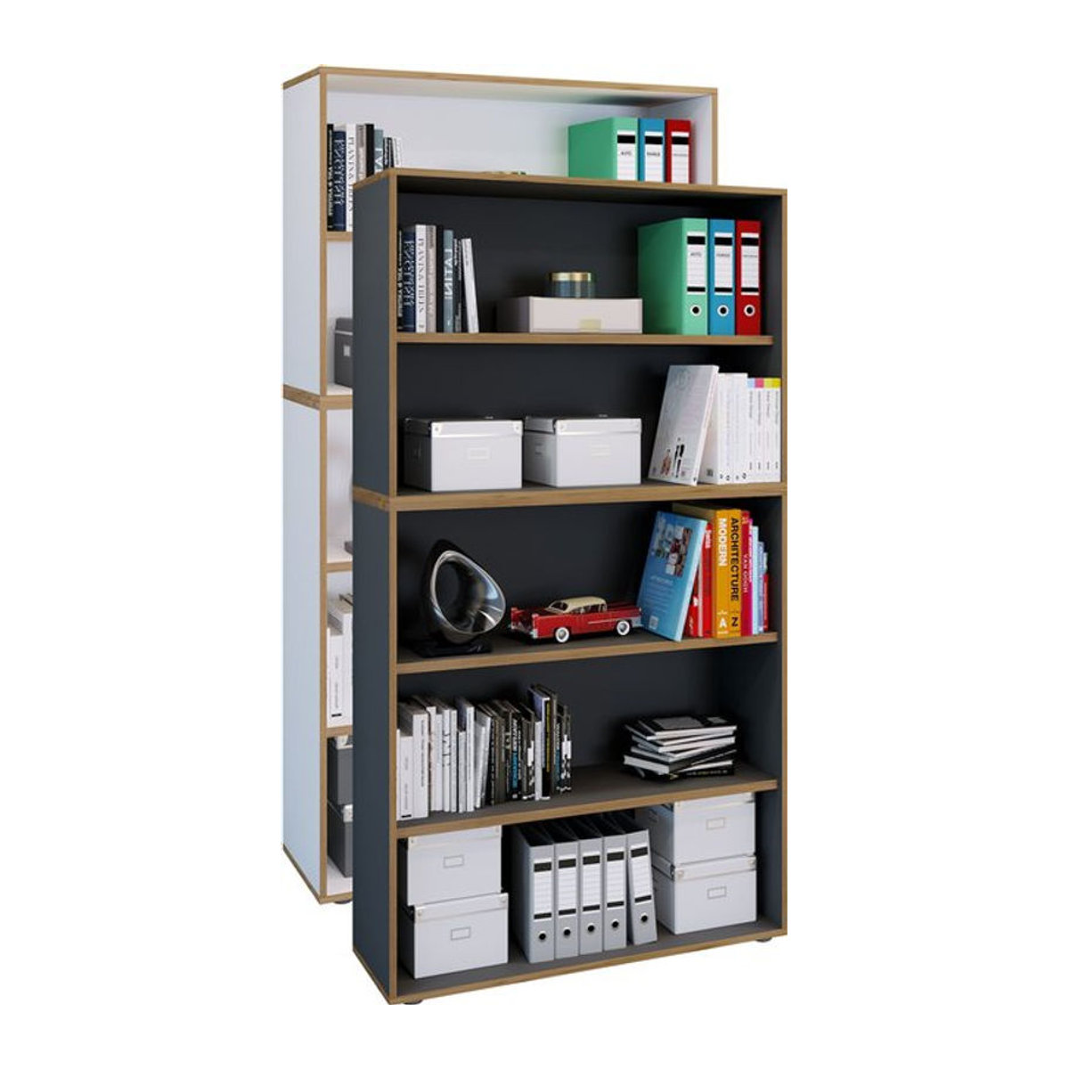 VCM Holzregal Salia freistehend modern B/T/H: 100 x 33 x 183 cm - Bild 1