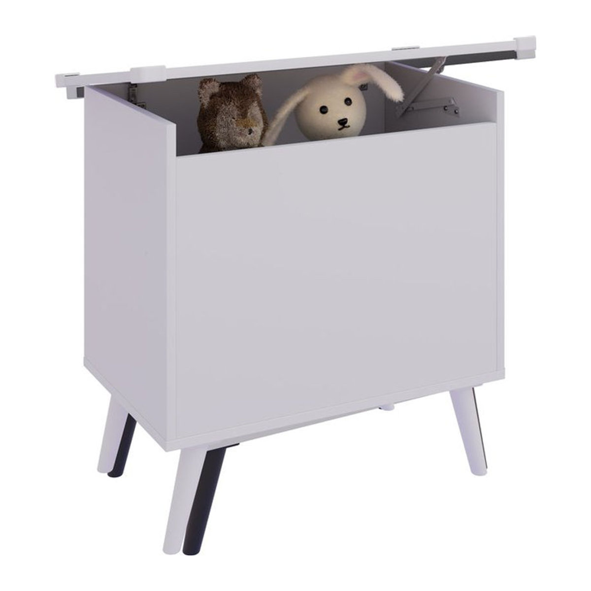 VCM Holztruhe Bosula L in Weiß, Aufbewahrungsbox aus Holz, H x B x T: 65 x 68 x 39 cm - Bild 1
