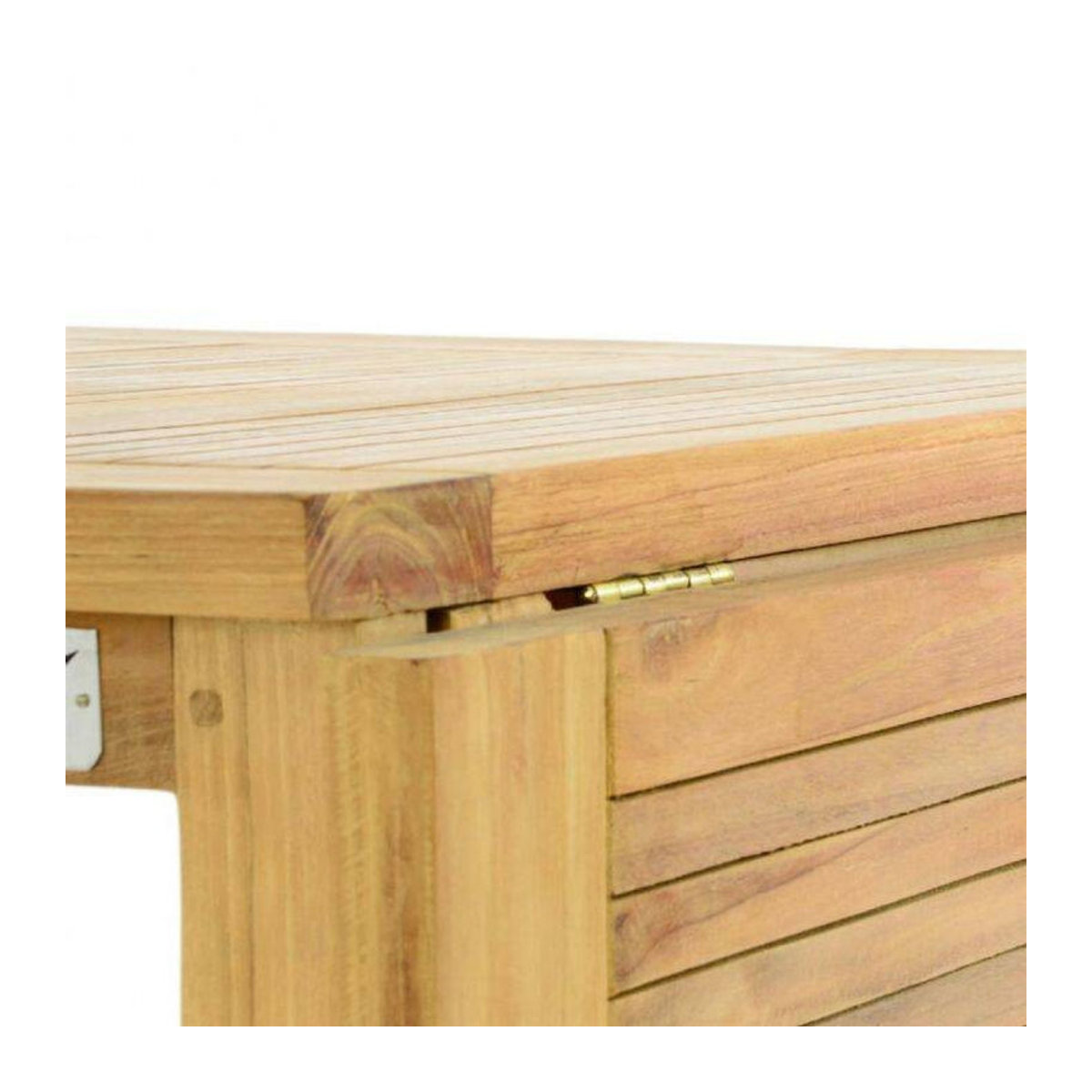 VCM Klappbarer Gartentisch aus Teak Massivholz in Braun, B/H/L: 130 x 75 x 65 cm - Bild 2