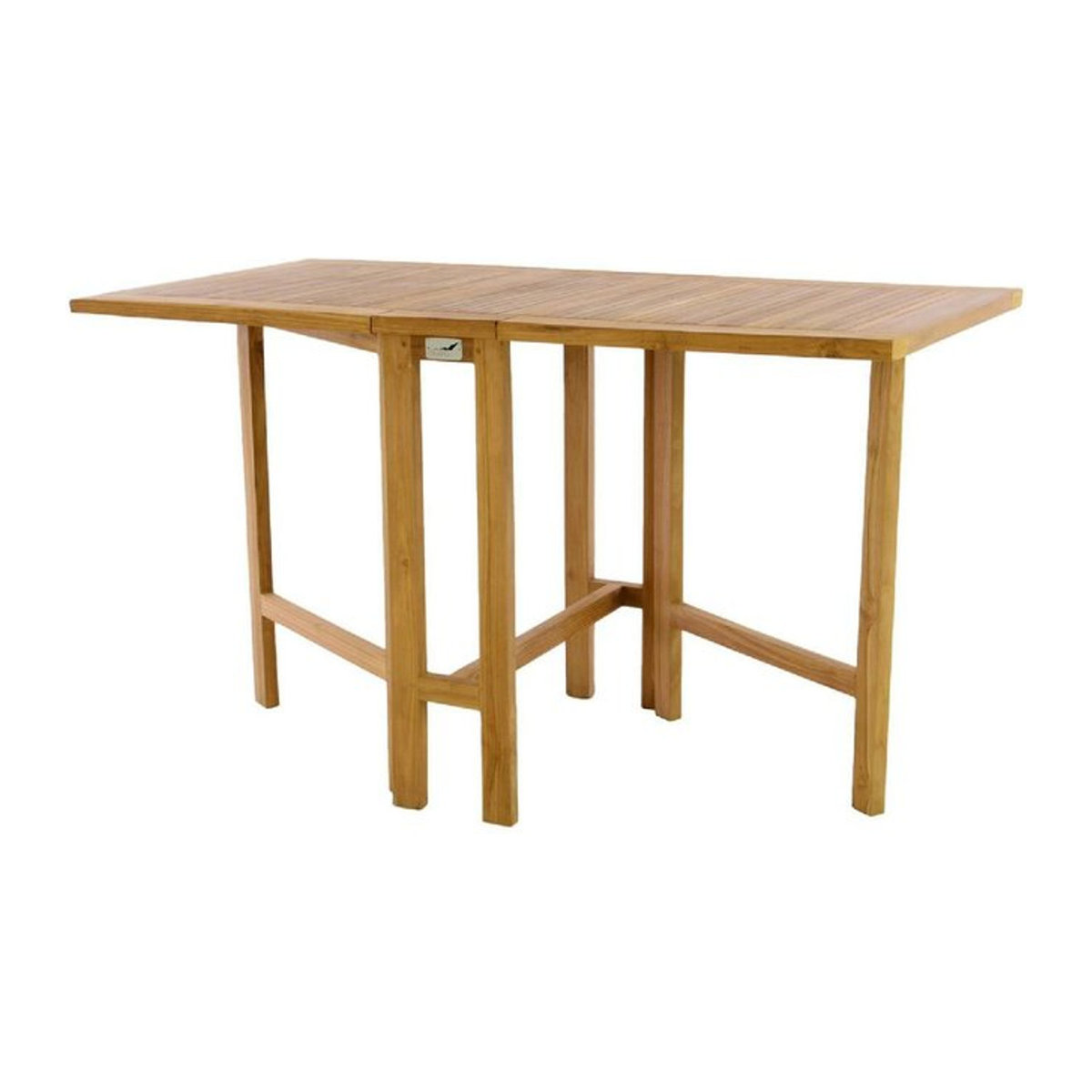 VCM Klappbarer Gartentisch aus Teak Massivholz in Braun, B/H/L: 130 x 75 x 65 cm - Bild 3