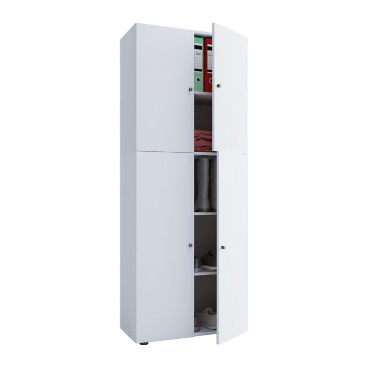 VCM Kleiderschrank Lona in Weiß mit Drehtüren und 5 Fächern, B/H/T: 70 x 184 x 40 cm - Bild 2
