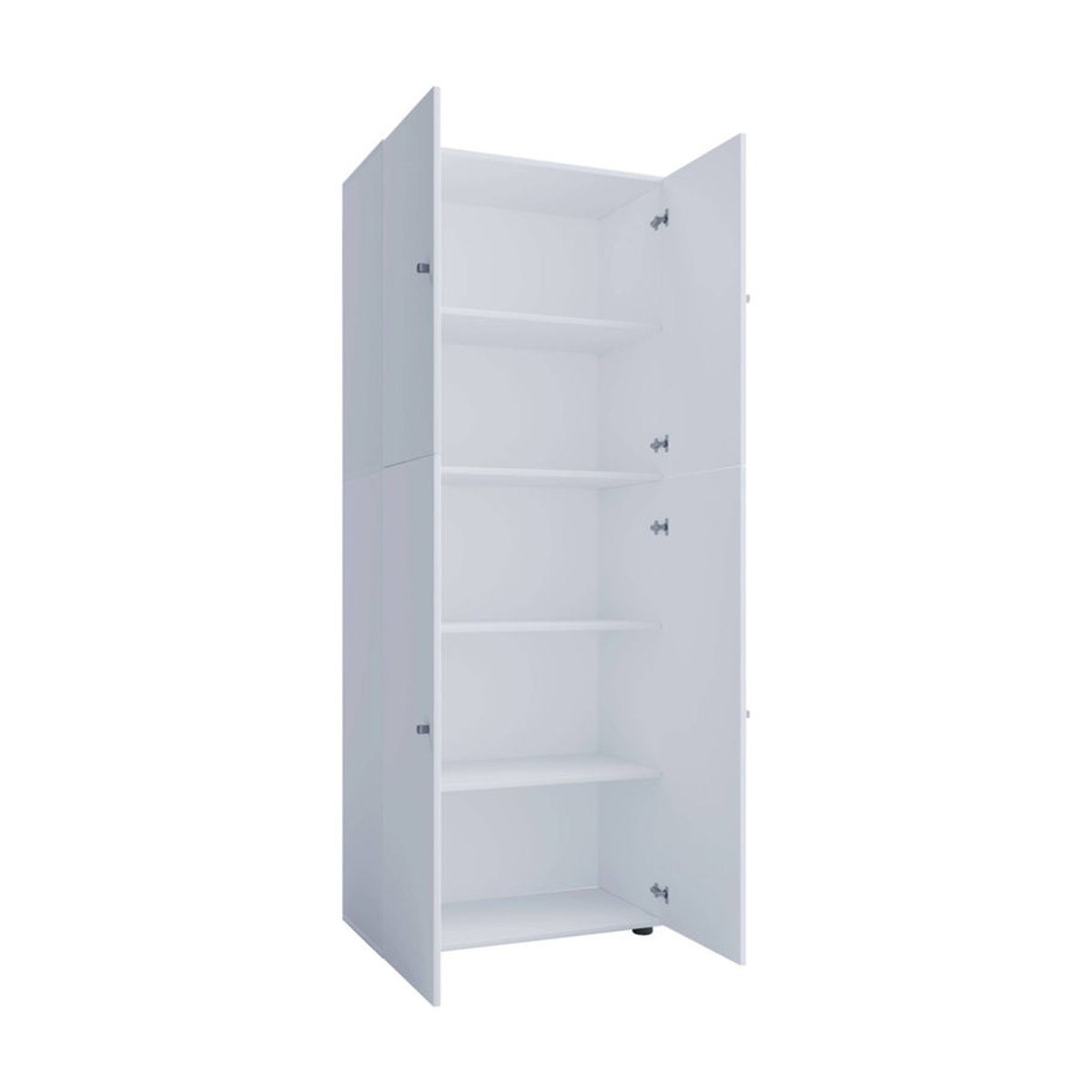 VCM Kleiderschrank Lona in Weiß mit Drehtüren und 5 Fächern, B/H/T: 70 x 184 x 40 cm - Bild 4