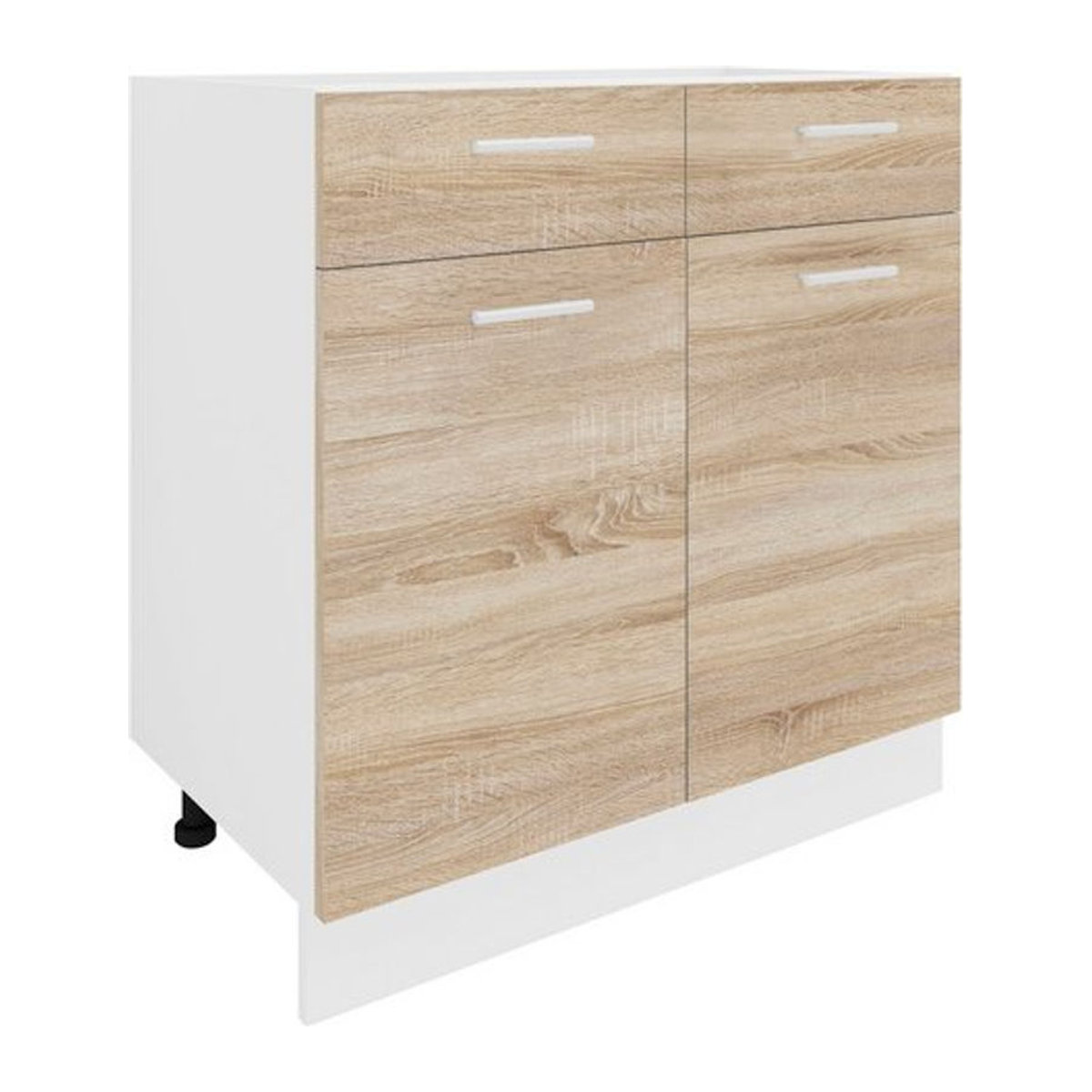 VCM Küchenunterschrank Esilo in Beige mit Schublade und Drehtüren, B/T/H: 80 x 46 x 82 cm - Bild 1