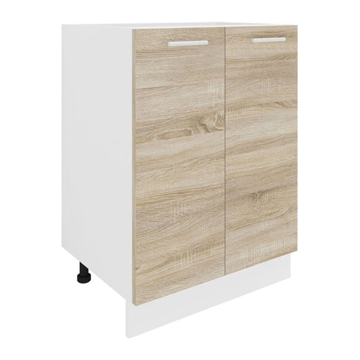 VCM Küchenunterschrank Modern mit zwei Drehtüren, Weiß, H x B x T: 82 x 60 x 46 cm - Bild 2