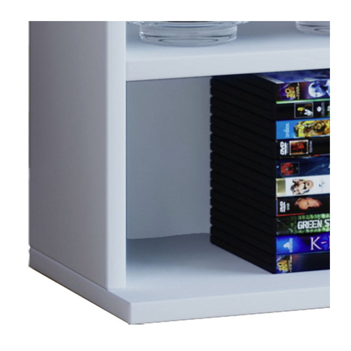 VCM Megosa XL Holzregal weiß, freistehendes Bücherregal für CDs und DVDs, B/T/H: 102 x 23 x 181 cm - Bild 3