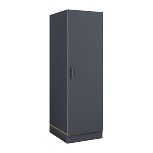 VCM Mehrzweck-Wäscheschrank Rislo BD XL in Anthrazit mit 3 Fächern und Drehtüren, H x B x T: 162 x 50 x 60 cm