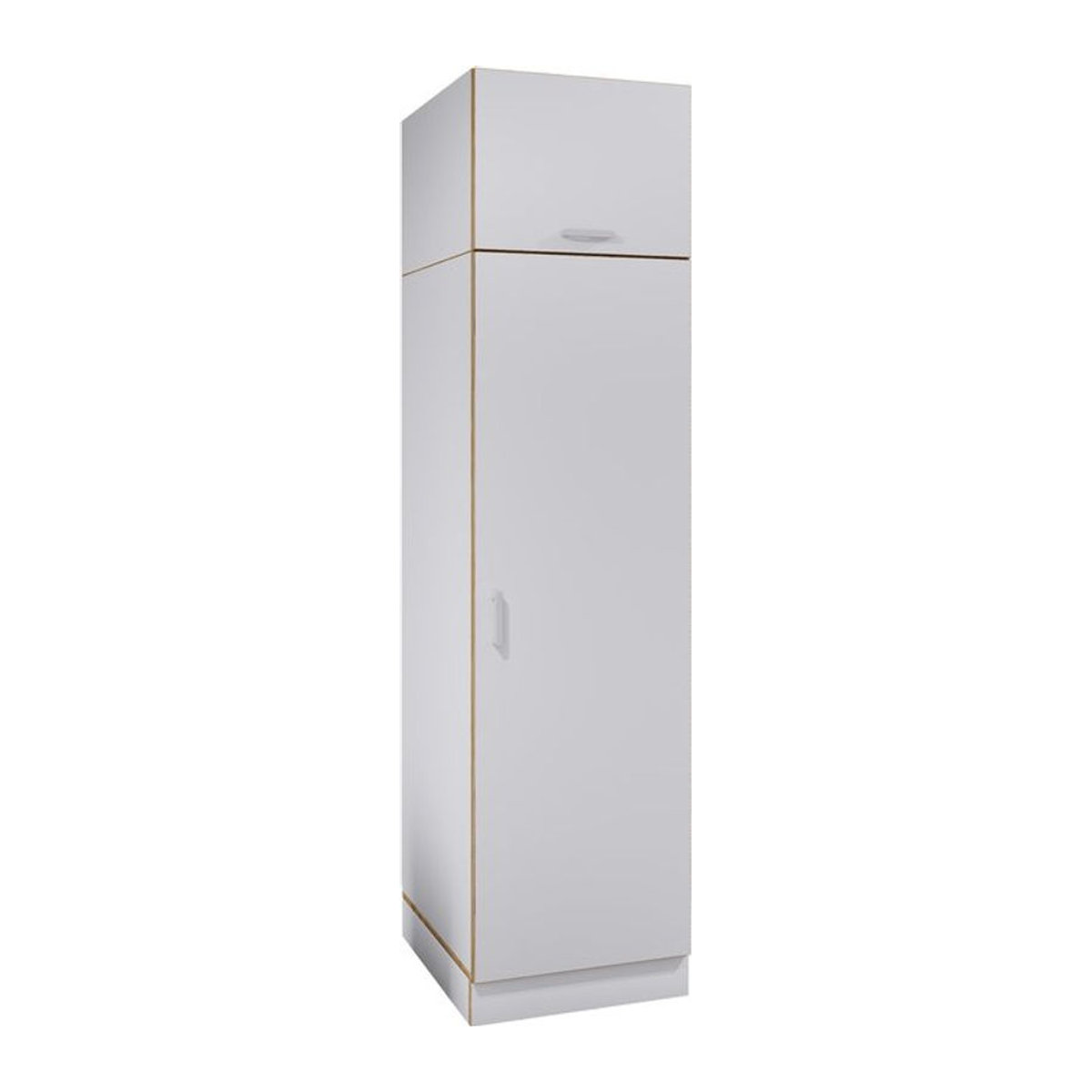 VCM Mehrzweck-Wäscheschrank Rislo BD XXL in Weiß mit 4 Fächern und 2 Drehtüren, H x B x T: 200 x 50 x 60 cm - Bild 1