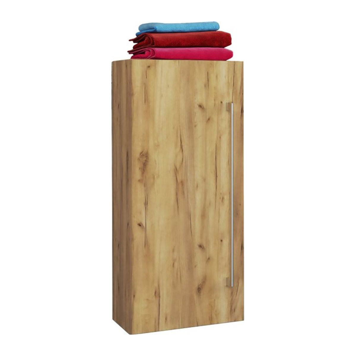 VCM Midischrank Badinos Badezimmerschrank Eiche Honig mit Alu Optik B/H/T: 33 x 75 x 22 cm - Bild 2