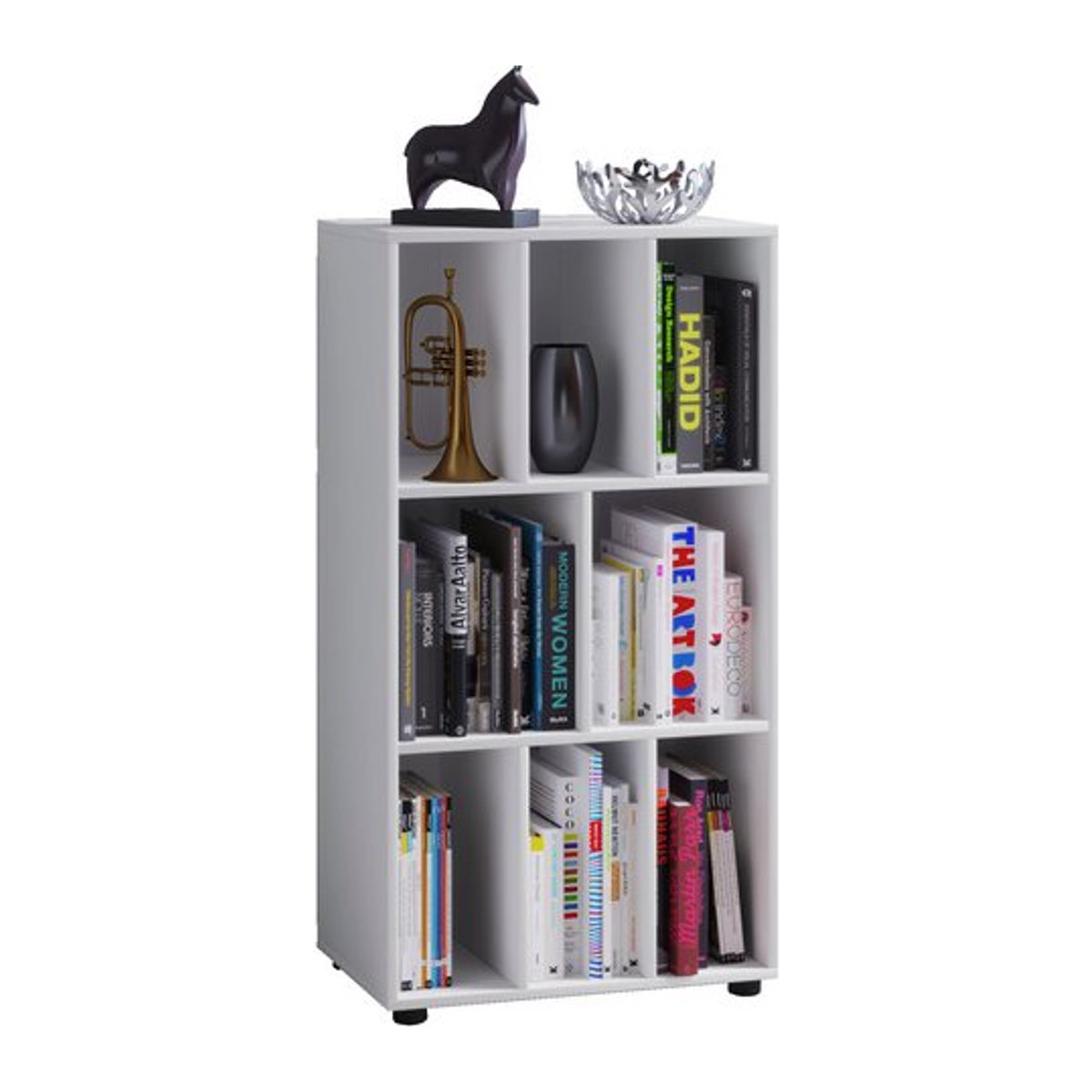 VCM Regal Wotino in Weiss aus Holzwerkstoff B/H/T: 40 x 114 x 60 cm - Bild 1