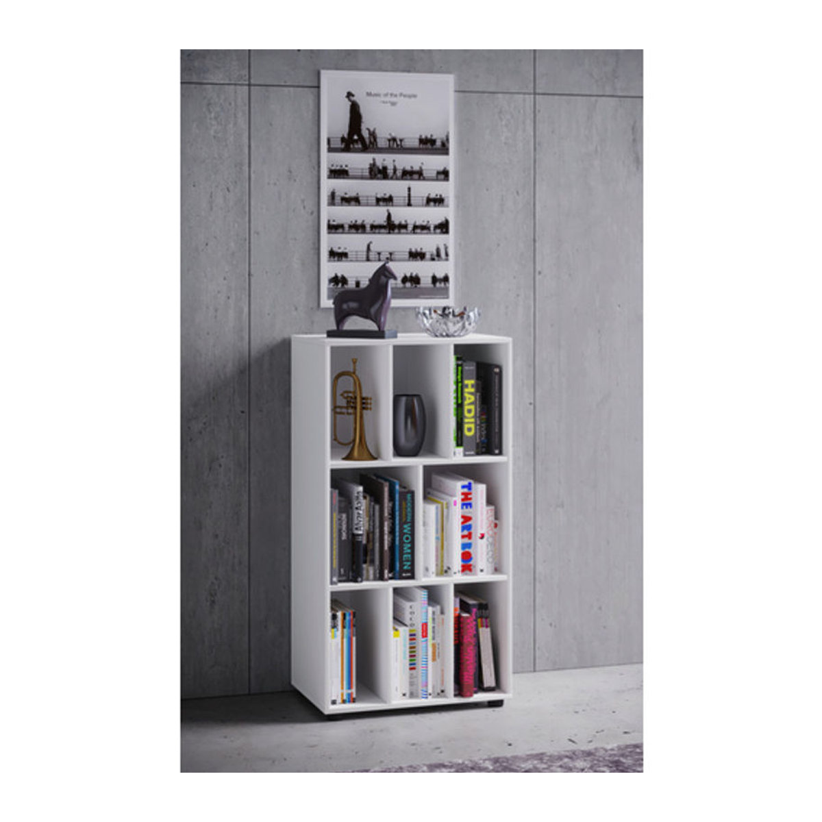 VCM Regal Wotino in Weiss aus Holzwerkstoff B/H/T: 40 x 114 x 60 cm - Bild 2