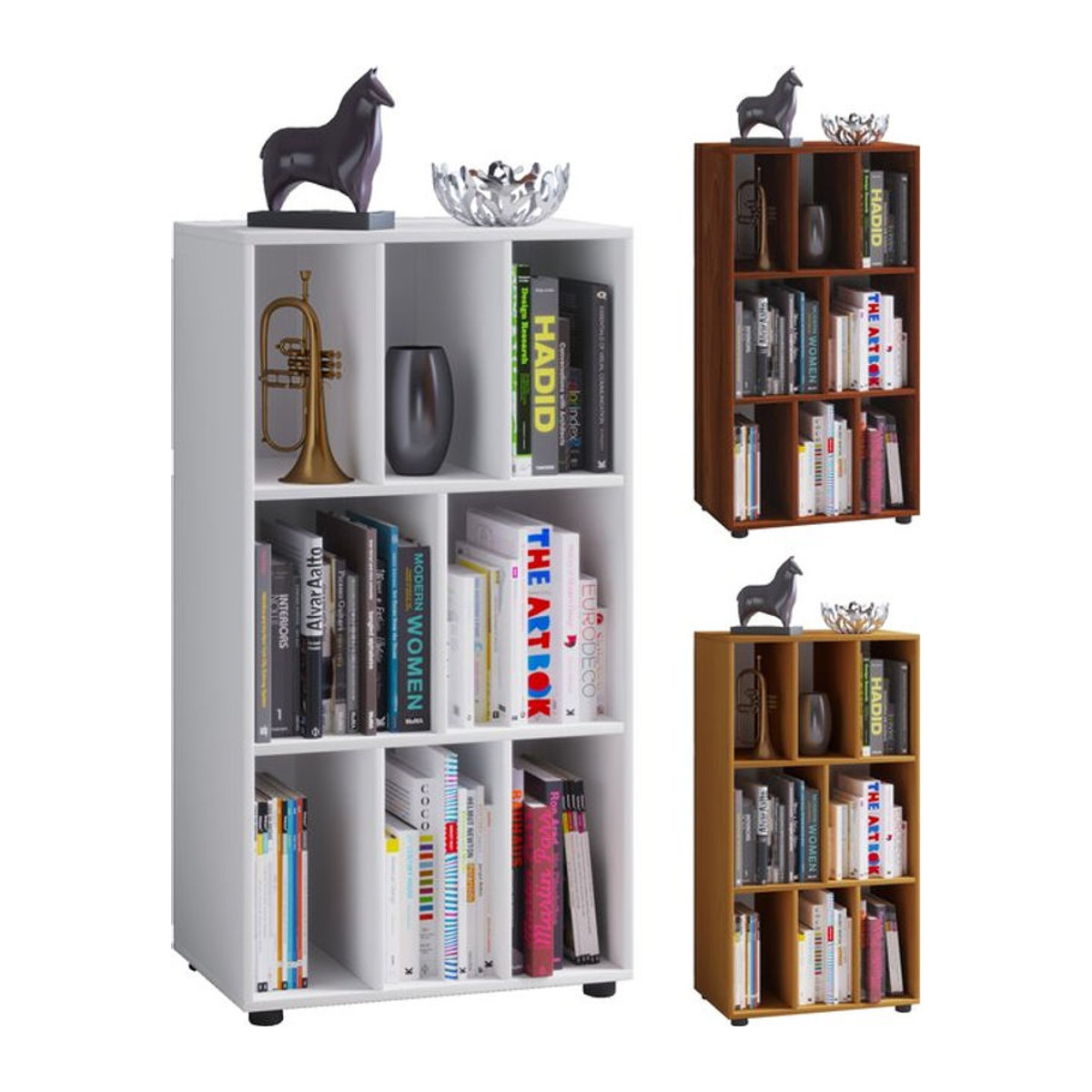 VCM Regal Wotino in Weiss aus Holzwerkstoff B/H/T: 40 x 114 x 60 cm - Bild 4