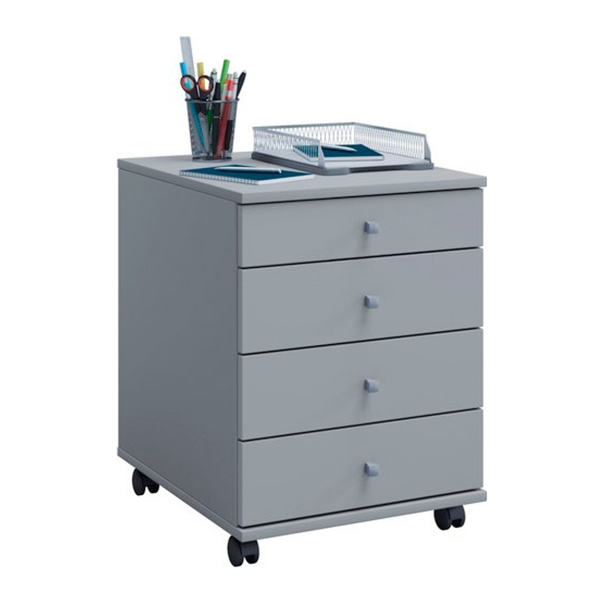 VCM Rollcontainer Lona Mini in Grau aus Holzwerkstoff, B: 42 cm, H: 57 cm - Bild 1