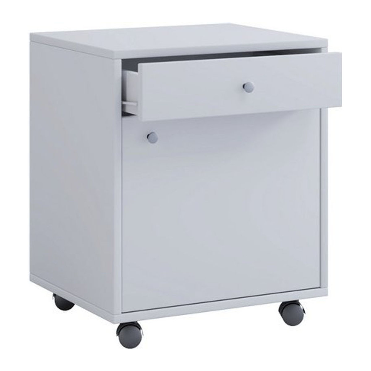 VCM Rollcontainer Masola in Weiß aus Holzwerkstoff mit Drehtüren, B/T/H: 45 x 38 x 54 cm - Bild 1