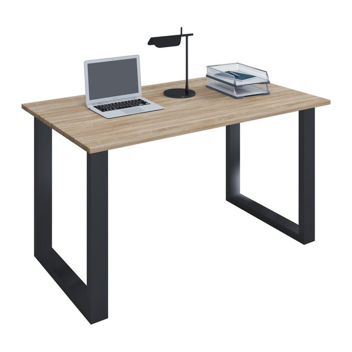 VCM Schreibtisch Lona U aus Holzwerkstoff und Metall in modernem Design, H x B x T: 76 x 80 x 80 cm - Bild 1