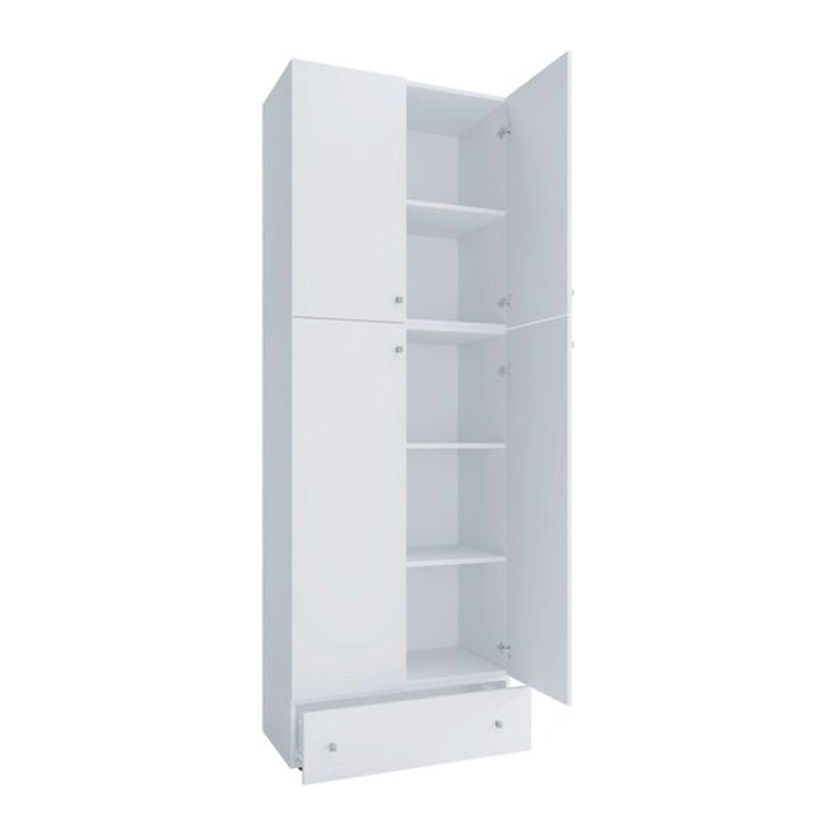 VCM Schuhschrank Lona in Weiß aus Holzwerkstoff, B/H/T: 39 x 200 x 70 cm - Bild 1