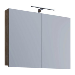 VCM Spiegelschrank VCB 1 Wandspiegel 2-türig Eiche Braun B/H/T: 80 x 12 cm