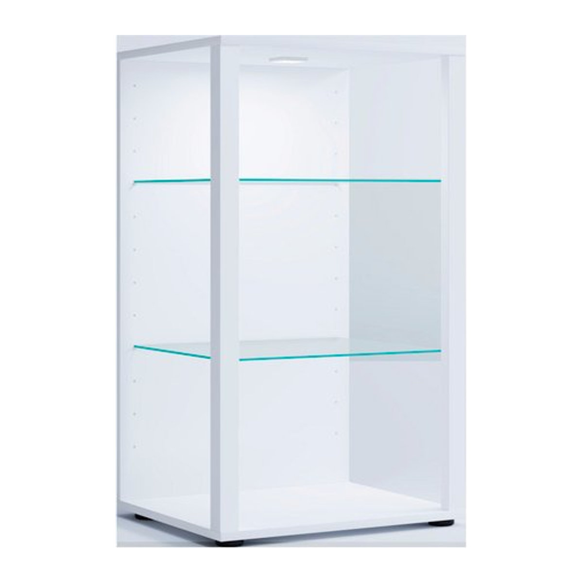 VCM Standvitrine Glasol Vitrinenschrank in Weiß aus Glas und Holzwerkstoff B/H/T: 52 x 90 x 44 cm - Bild 1