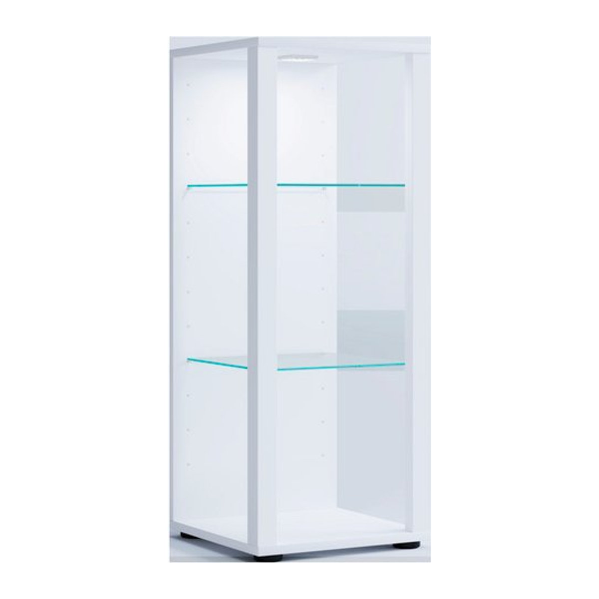 VCM Standvitrine Glasol Vitrinenschrank in Weiß aus Holzwerkstoff und Glas B/T/H: 35 x 35 x 90 cm - Bild 1