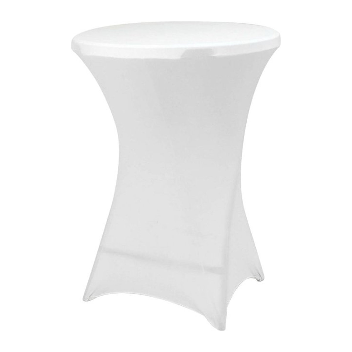 VCM Stretch-Husse für Stehtisch aus Polyester-Mischgewebe in Weiß, H: 110 cm, B: 80 cm, T: 80 cm - Bild 1