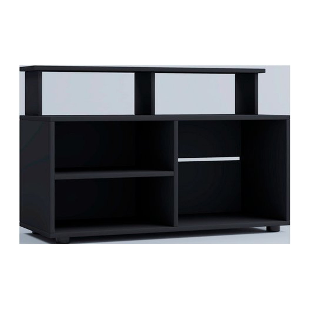 VCM TV-Möbel Balanisa TV-Schrank aus Holzwerkstoff in Schwarz, B/H/T: 90 x 59 x 36 cm - Bild 1