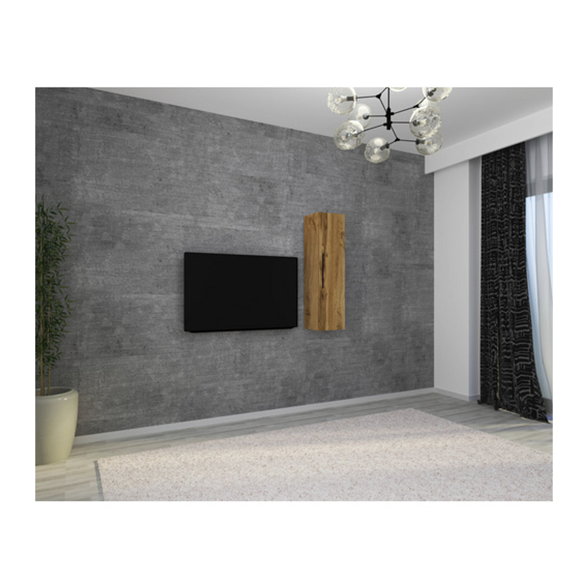 VCM Wandregal Arila XL Senkrecht in Beige, B: 30 cm, H: 115 cm, T: 30 cm - Bild 1