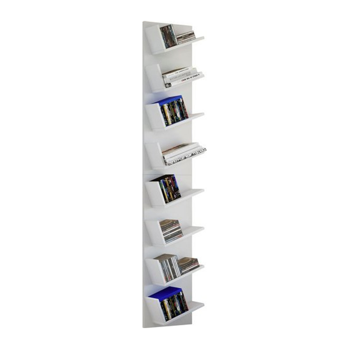VCM Wandregal Lansi Maxi in Weiß aus Holzwerkstoff, B/T/H: 33 x 16 x 180 cm - Bild 1