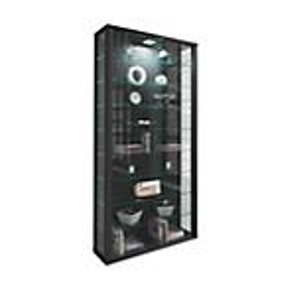VCM Wandvitrine Vitrosa Maxi in Schwarz mit LED-Beleuchtung aus Glas und Holzwerkstoff, B/T/H: 59 x 18 x 114 cm - Bild 6