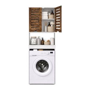 VCM Waschmaschinenschrank Flonali in Weiß mit Drehtüren und verstellbaren Regalen, H x B x T: 179 x 63 x 23 cm