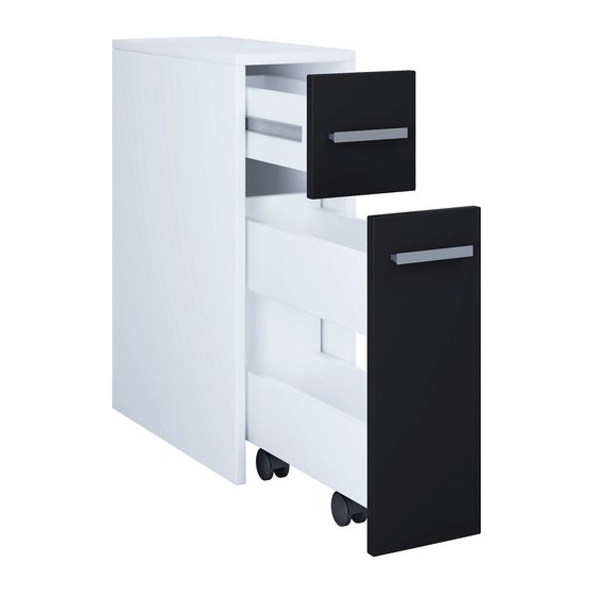 VCM Waschtischunterschrank Zalo aus Holzwerkstoff in Schwarz/Weiß, B/H/T: 45 x 61 x 20 cm - Bild 1