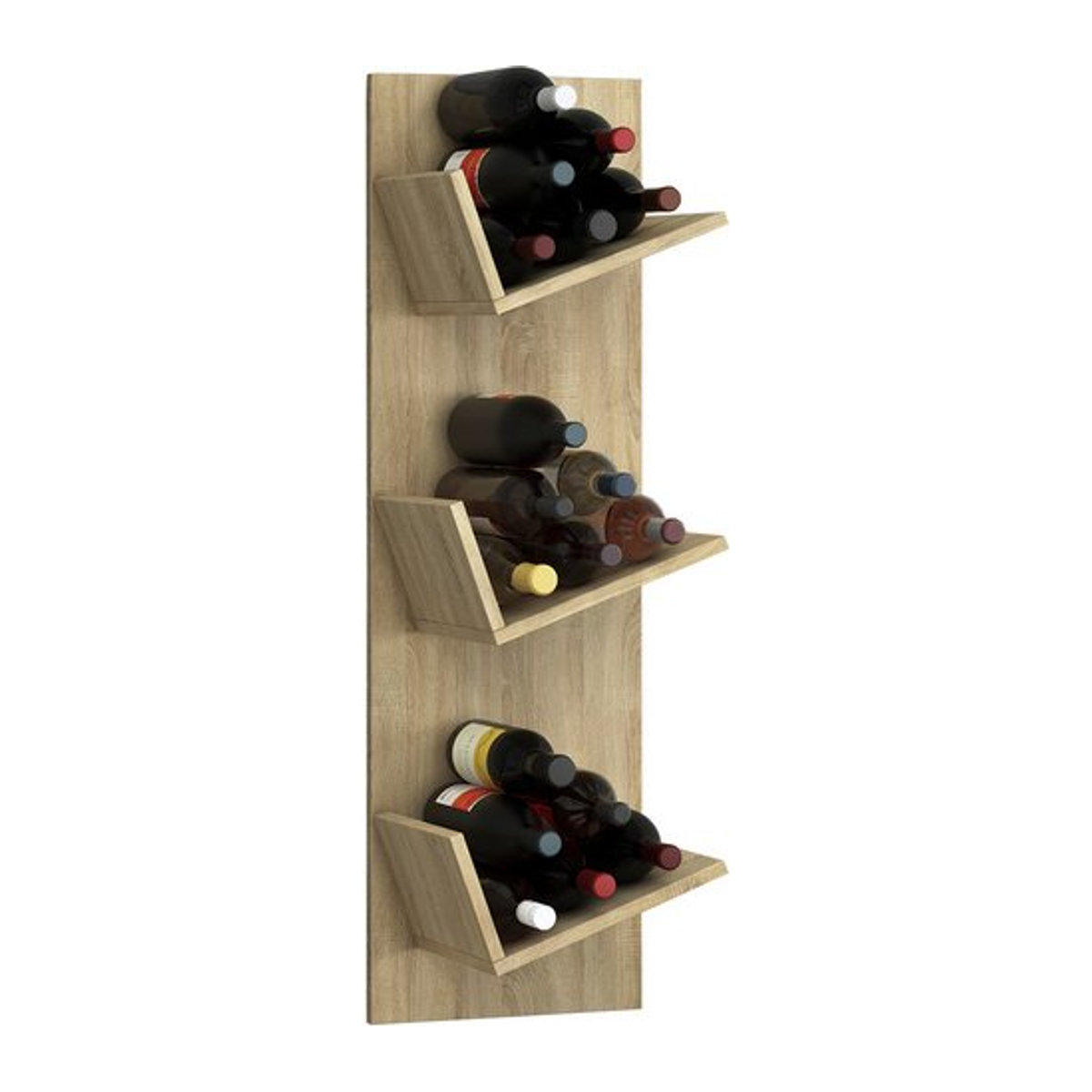 VCM Weinregal Vinosi in Braun aus Holzwerkstoff, B: 25,6 cm, H: 106,5 cm, T: 33 cm - Bild 1
