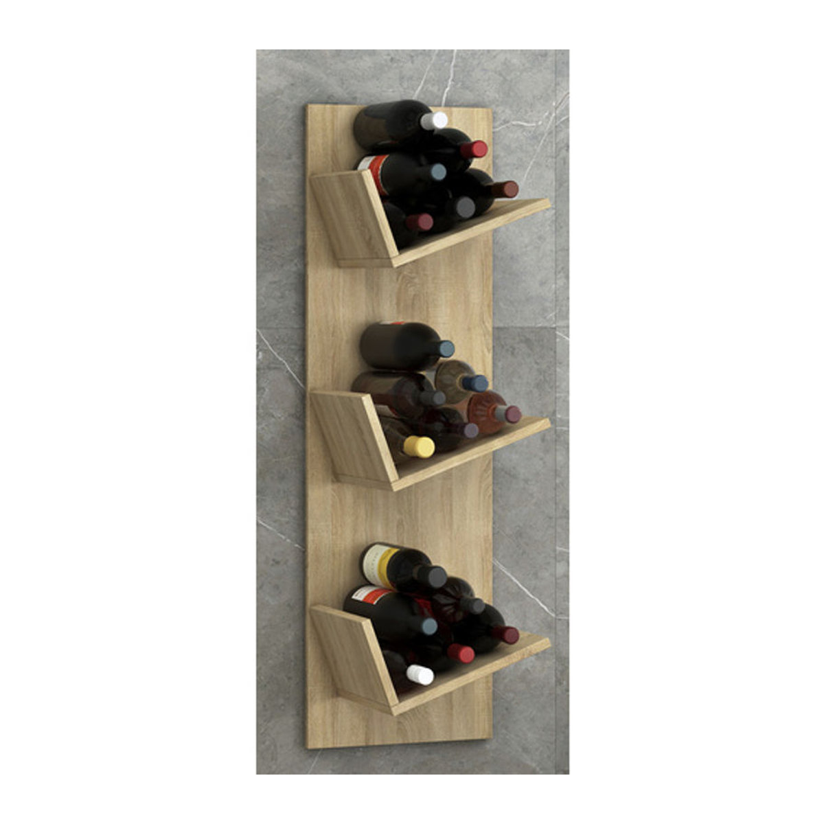 VCM Weinregal Vinosi in Braun aus Holzwerkstoff, B: 25,6 cm, H: 106,5 cm, T: 33 cm - Bild 3
