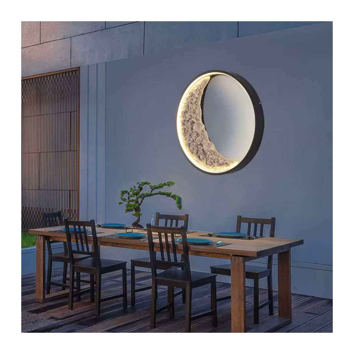 Vecli LED Außenwandleuchte Crescent in Schwarz, minimalistische Wandlampe für Garten, Terrasse und Villa, wasserdicht - Bild 5