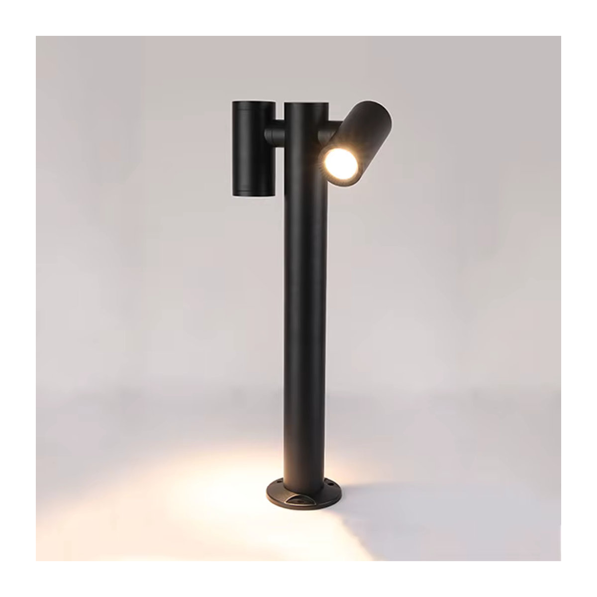 Vecli LED Gartenleuchte Schwarz Modern mit drehbarem Doppelkopf für den Außenbereich - Bild 2