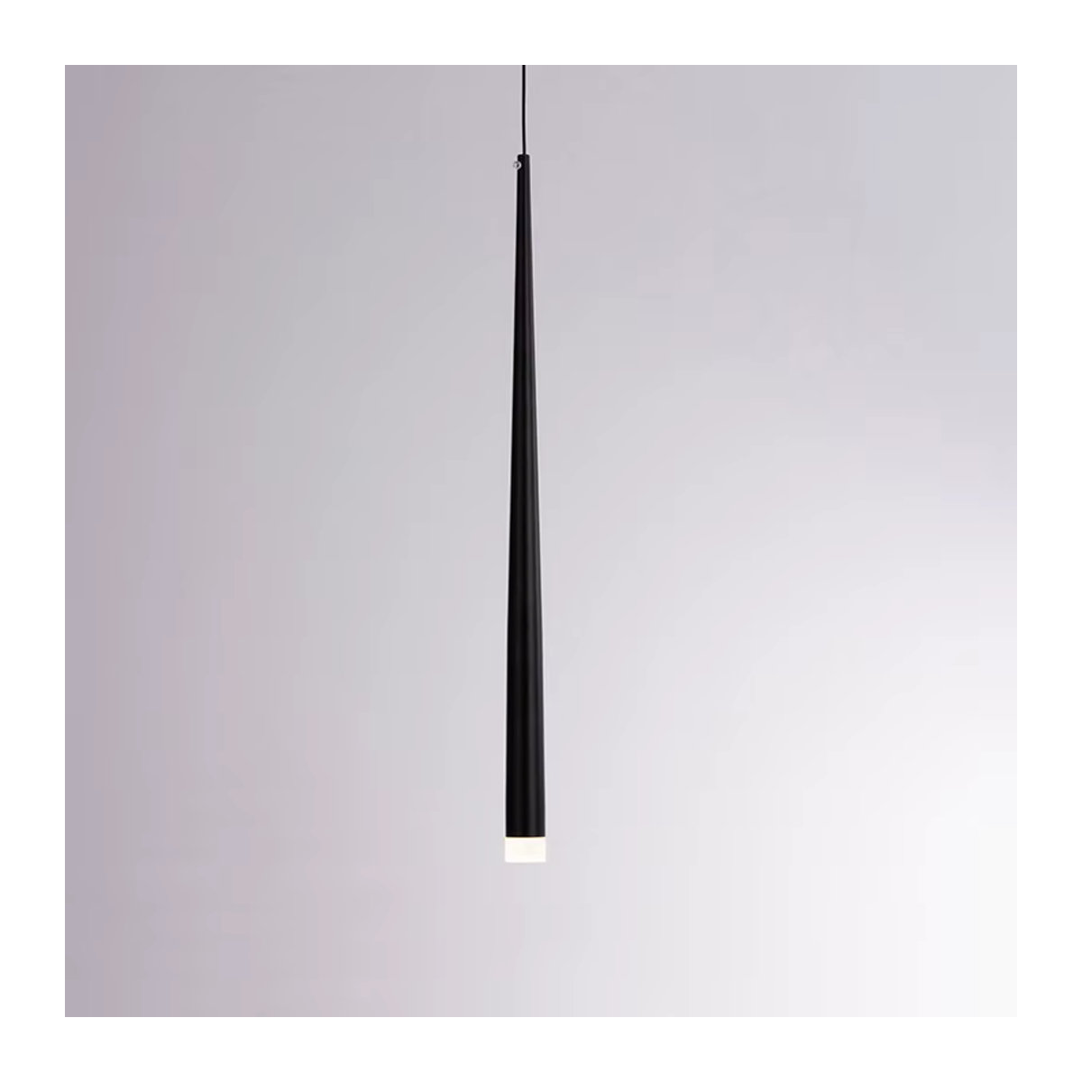 Vecli Moderne LED Pendelleuchte im Skandinavischen Design aus Metall in Schwarz - Bild 1