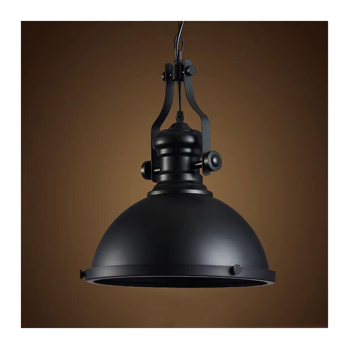 Vecli Pendelleuchte im Loft Retro American Industrial Design aus Metall in Schwarz - Bild 4