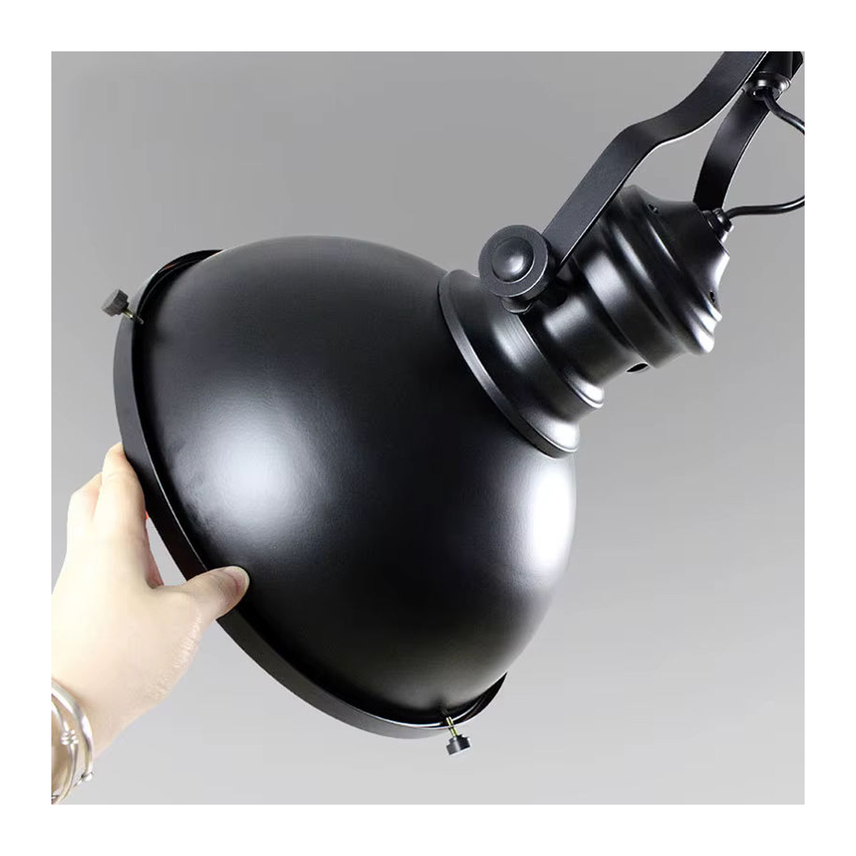 Vecli Pendelleuchte im Loft Retro American Industrial Design aus Metall in Schwarz - Bild 5