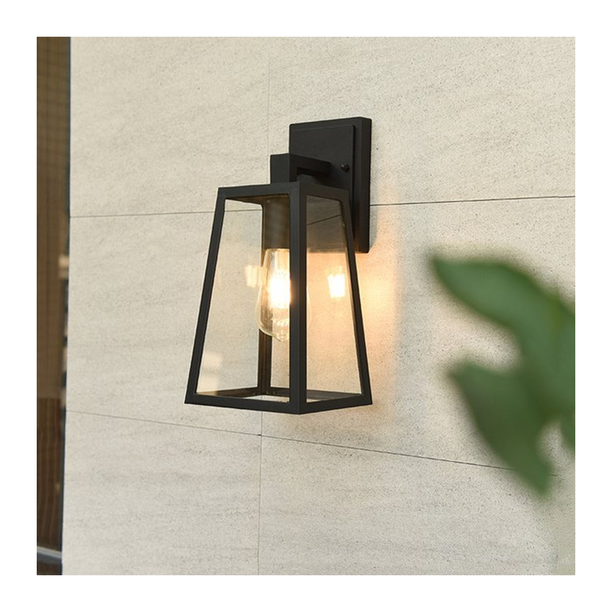 Vecli Wandleuchte im Retro Industrial Design aus Metall, Schwarz - Bild 1