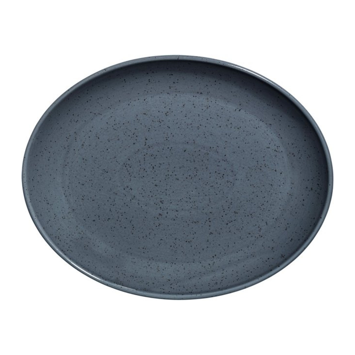 VEGA Alessia Porzellanplatte oval in Grau, 3er Pack, B/T/H: 22 x 28 x 2,7 cm - Bild 1