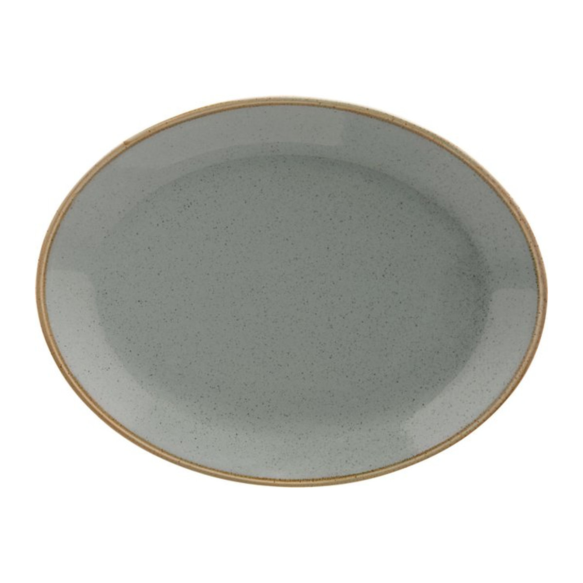 VEGA Sidina Porzellanplatte oval in Grau, 6er Pack, B: 23,5 cm, T: 31 cm, H: 3,1 cm - Bild 1