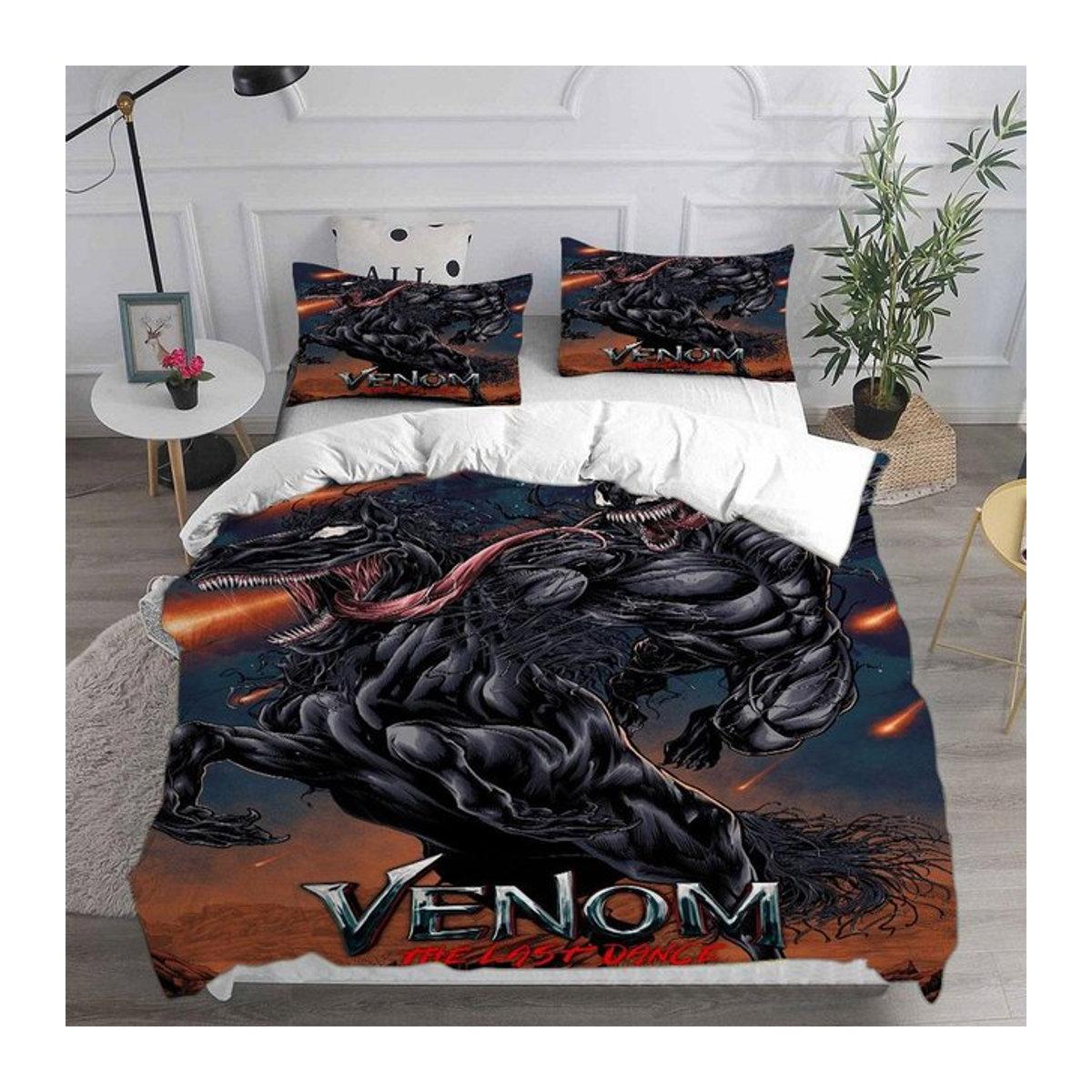 Venom The Last Dance Bettwäscheset in Schwarz, 2-3-teiliges Set mit Bettbezug und Kissenbezug, Größe AU King, B: 245 cm x H: 210 cm - Bild 1