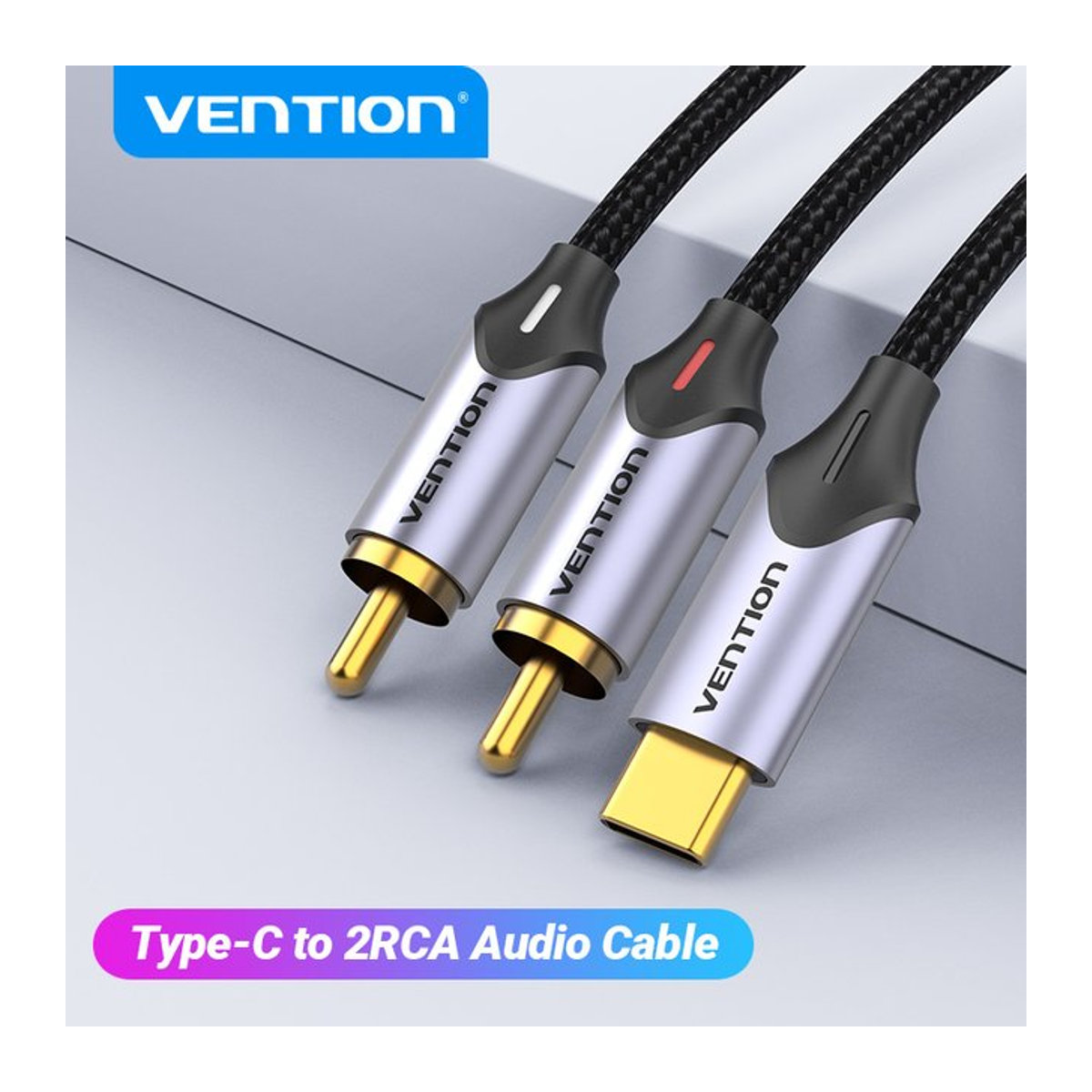 Vention USB C auf RCA Audiokabel in Silber für Lautsprecher und Verstärker - Bild 1