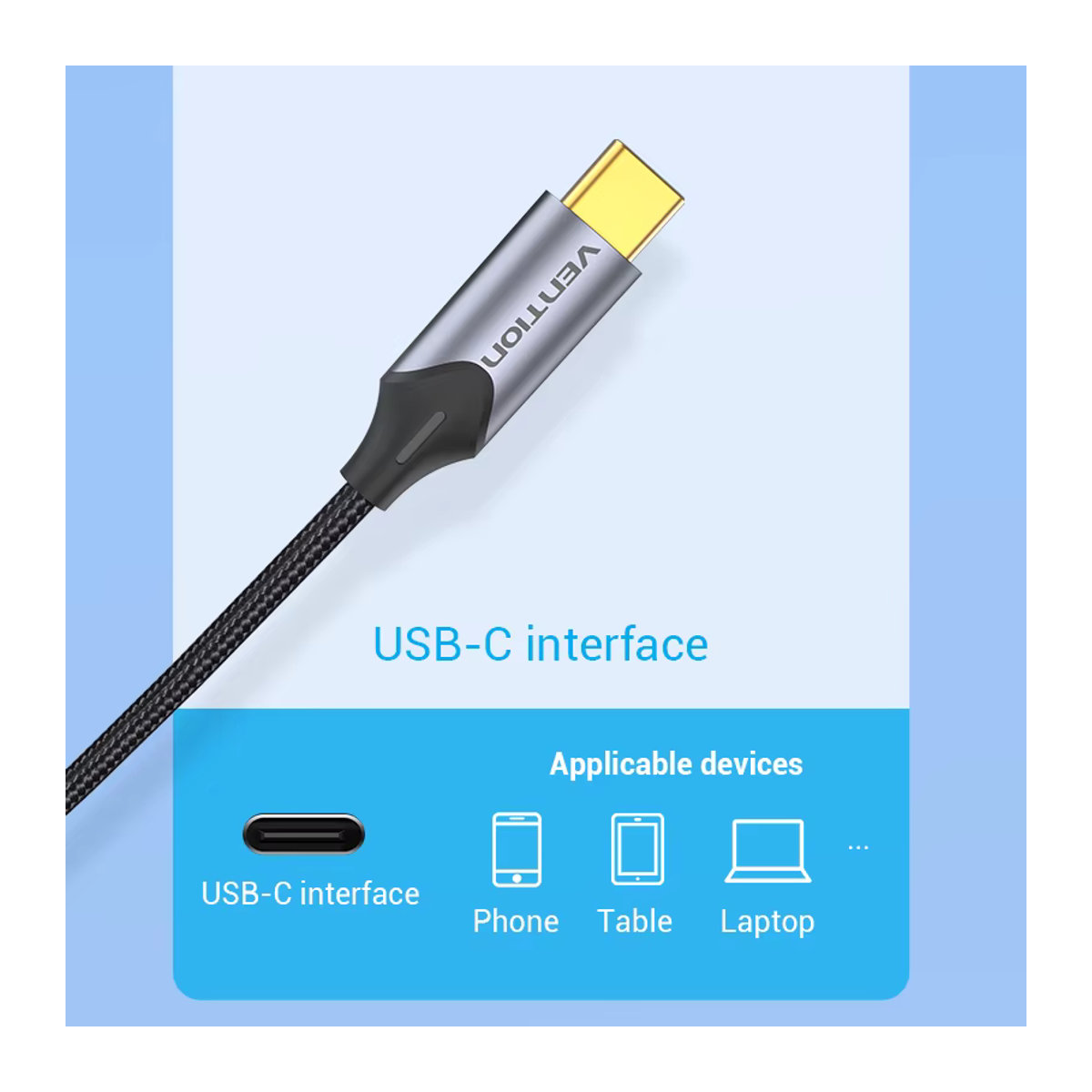 Vention USB C auf RCA Audiokabel in Silber für Lautsprecher und Verstärker - Bild 6