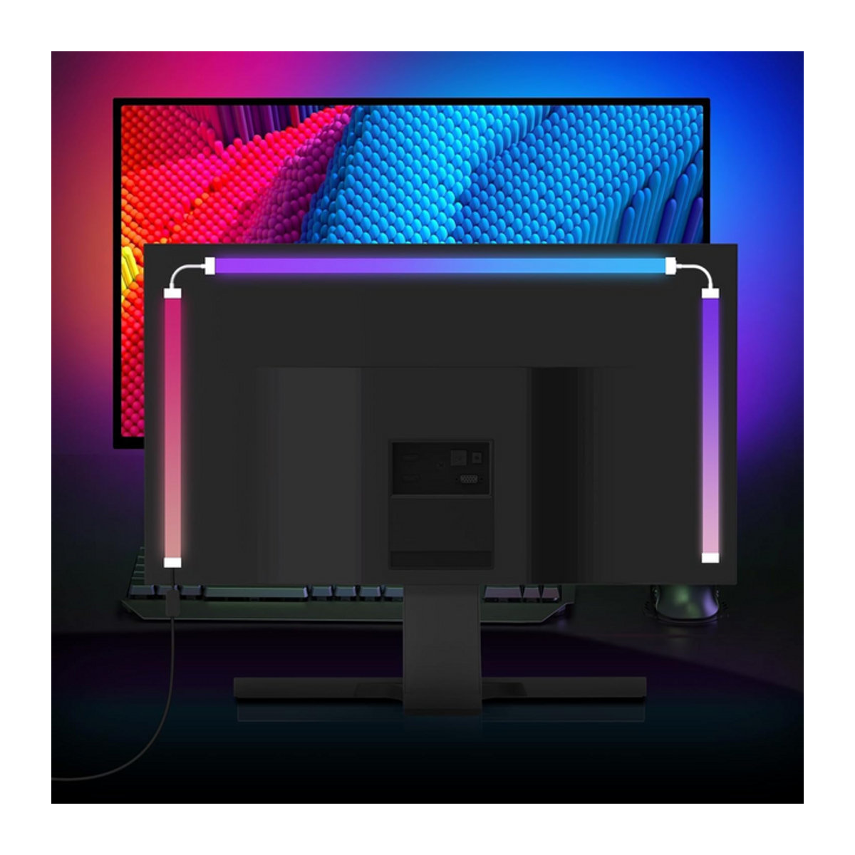 VENUSWING Smart Ambient RGB LED Streifen für PC Monitor zur Hintergrundbeleuchtung und Atmosphäre-Dekoration in Bunt - Bild 1