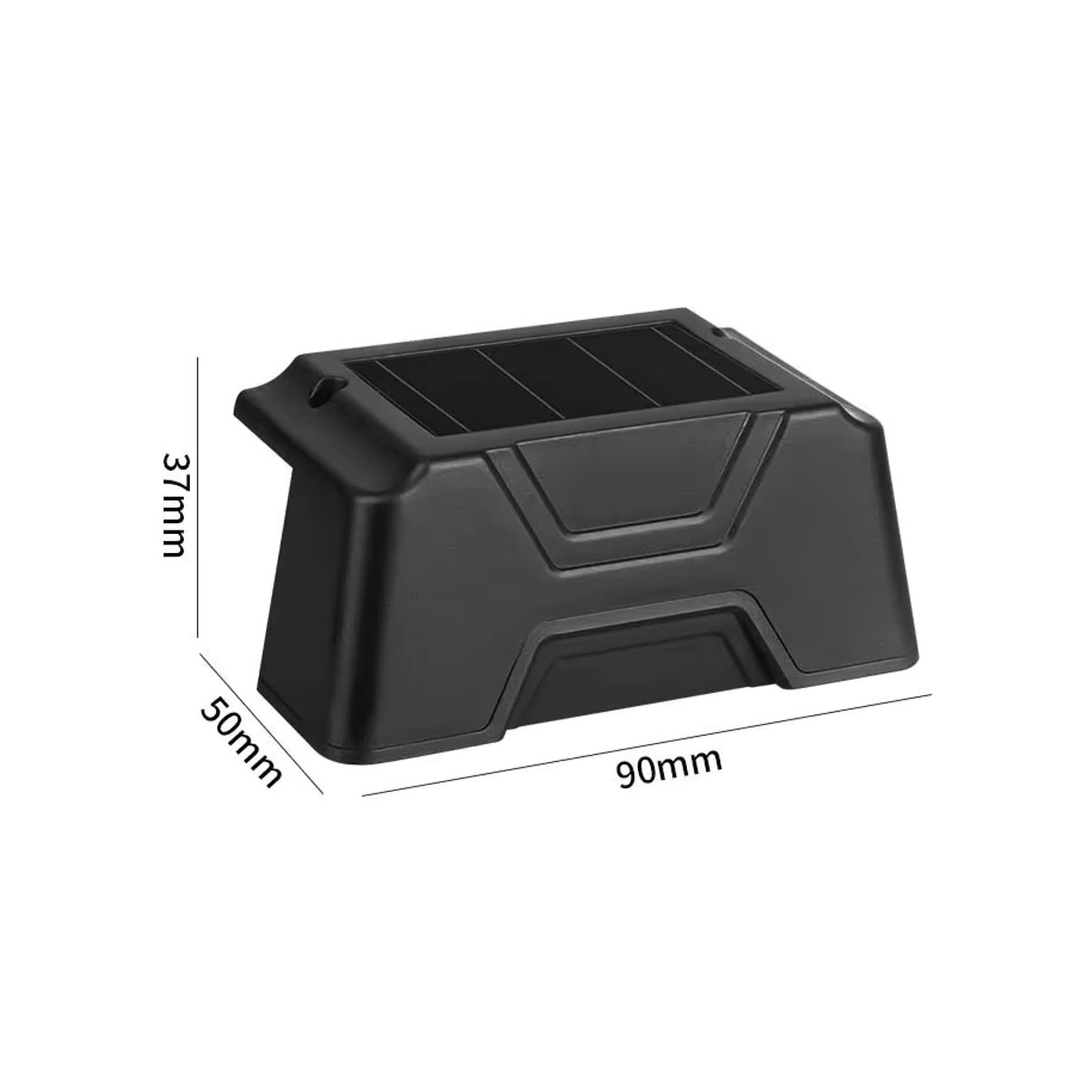 VENUSWING Solar-LED-Außenleuchten in Schwarz, wasserdichte IP65 Gartenlampen aus Kunststoff für Wand, Treppe und Zaun - Bild 7