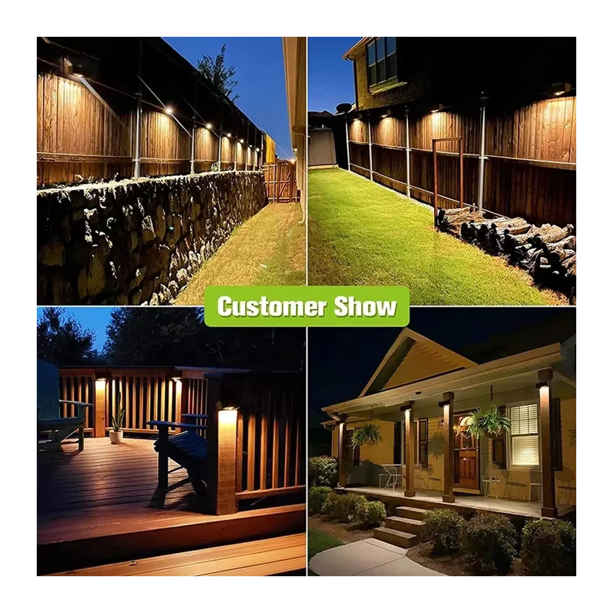 VENUSWING Solar LED Wandleuchte IP65 wasserdicht Schwarz Modern Outdoor-Beleuchtung für Garten Balkon und Veranda - Bild 6