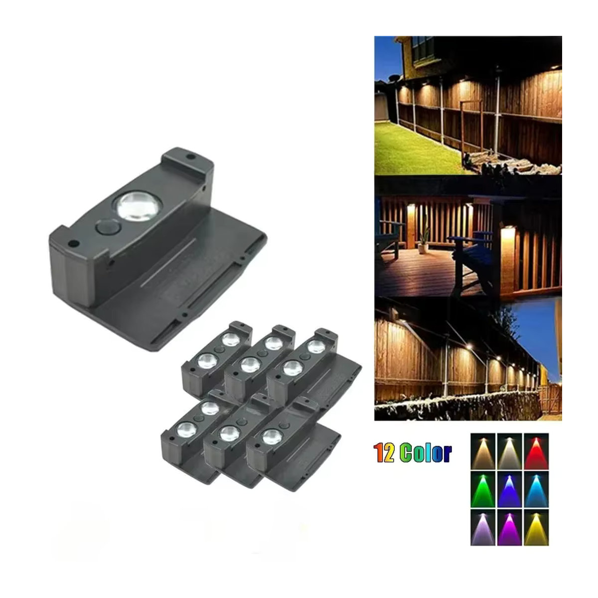 VENUSWING Solar LED Wandleuchte IP65 wasserdicht Schwarz Modern Outdoor-Beleuchtung für Garten Balkon und Veranda - Bild 7